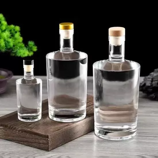 100 ml Glas Whisky Gin Vodka Tequila flaskor med T-kork