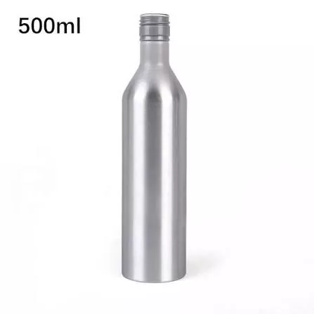500 ml smal hög spritflaska i aluminium med ROPP-skruvlock
