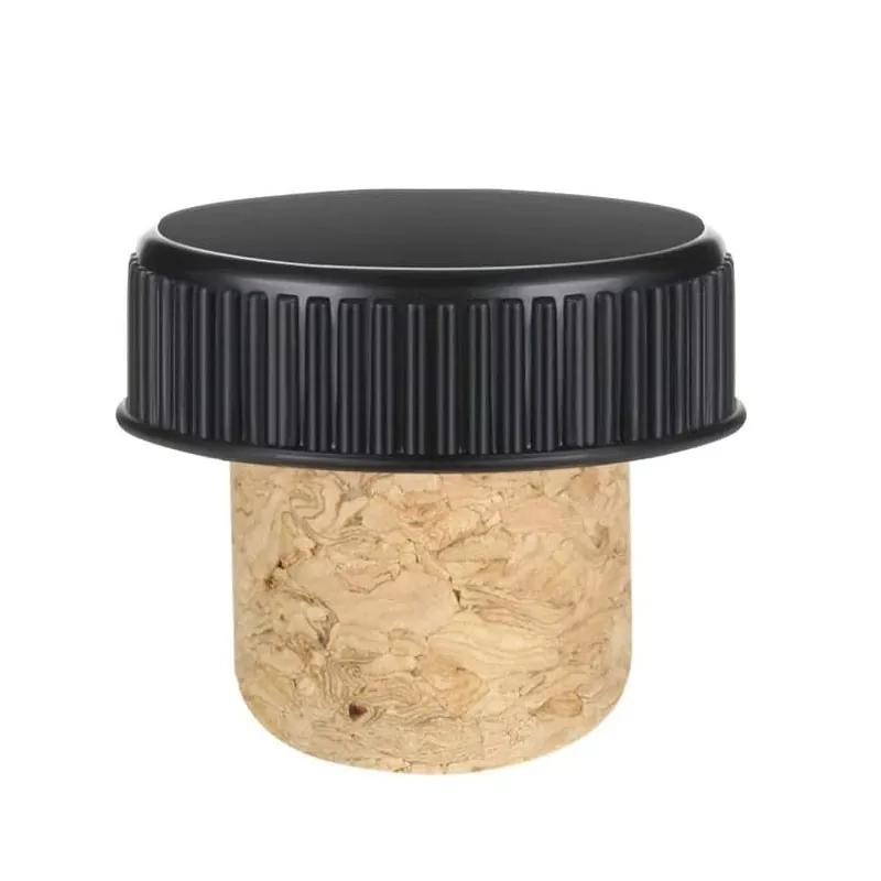 Träkorkpropp med plastskiva